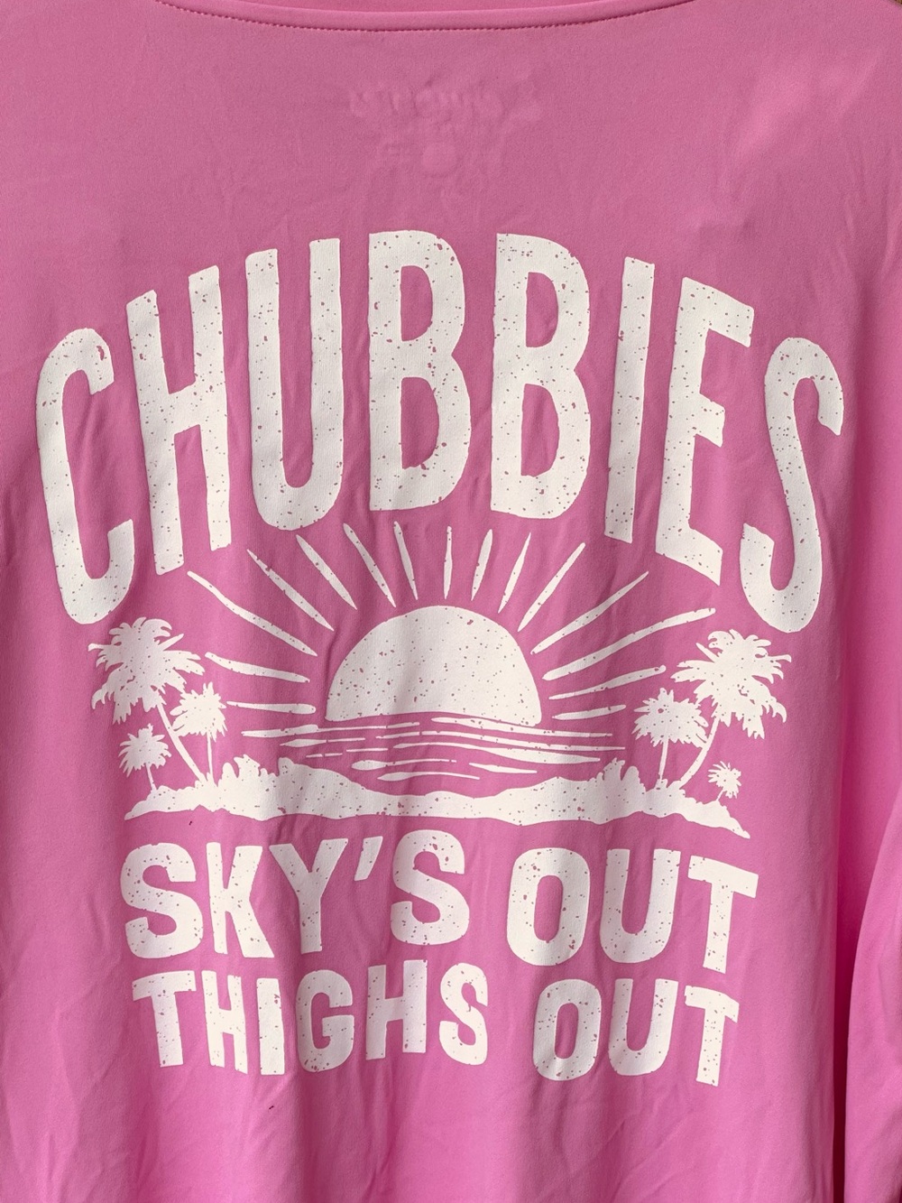 Chubbies Men's The Pink N' Proud Sun Crewneck Size Large Moisture Absorbing - Picture 8 of 9